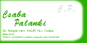csaba palanki business card